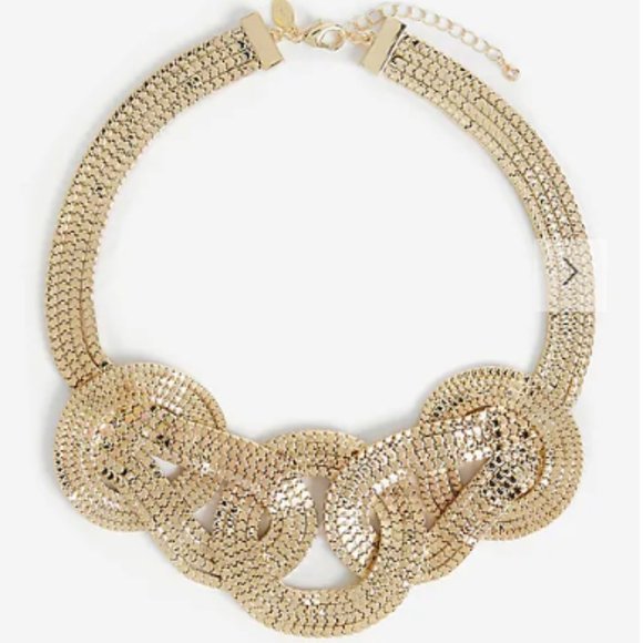 Express Multi Chain Woven Statement Necklace - Picture 2 of 3